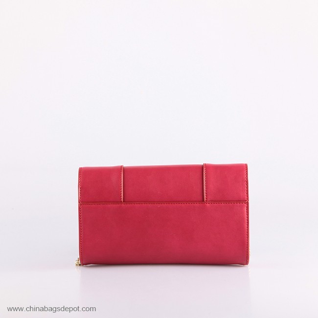 Shoulder strap genuine leather clutch purse
