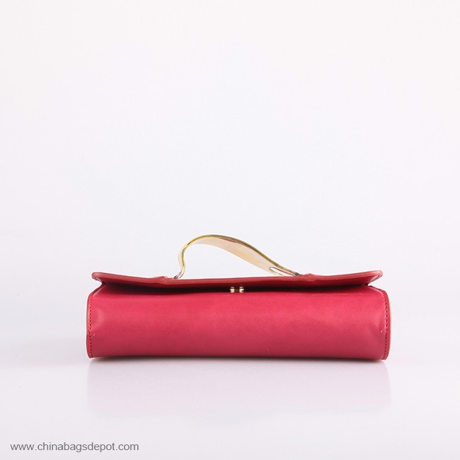 Shoulder strap genuine leather clutch purse