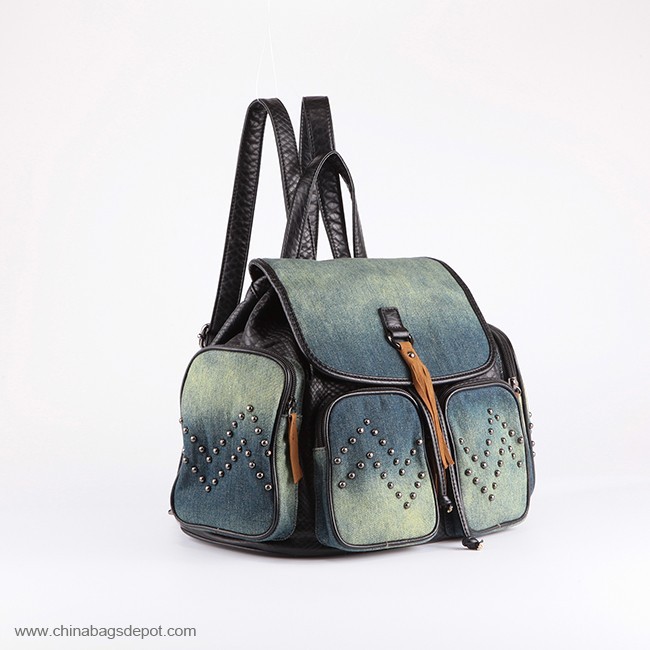 Zaino borsa alla moda di Jeans donna