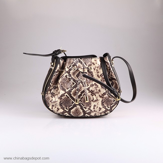 With python shoulder bag 