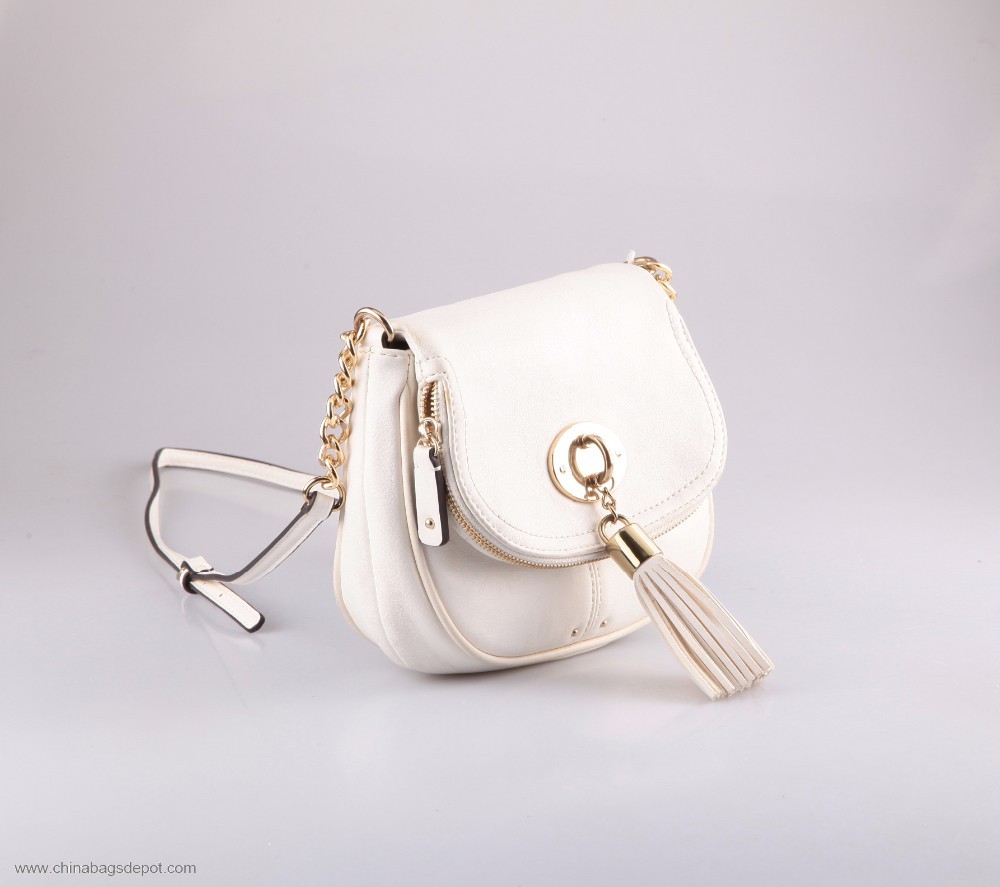 Bianco crossbody sella borsa