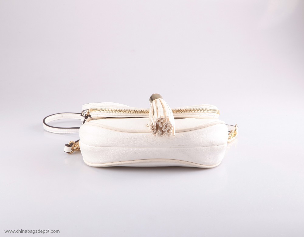 White crossbody saddle shoulder bag 