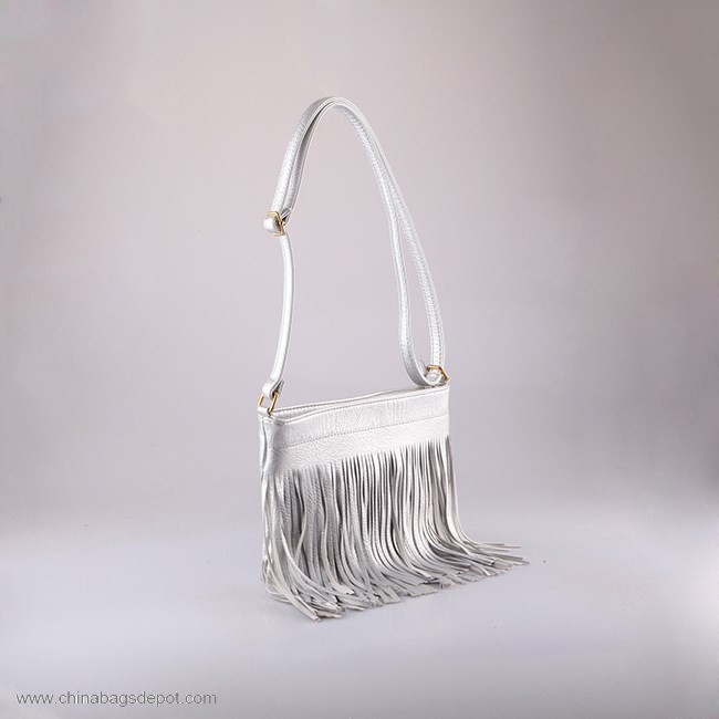 Designer tassel shoulder bag