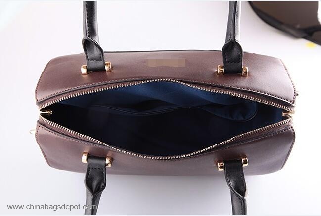 PU pattern multicolor leather handbag 