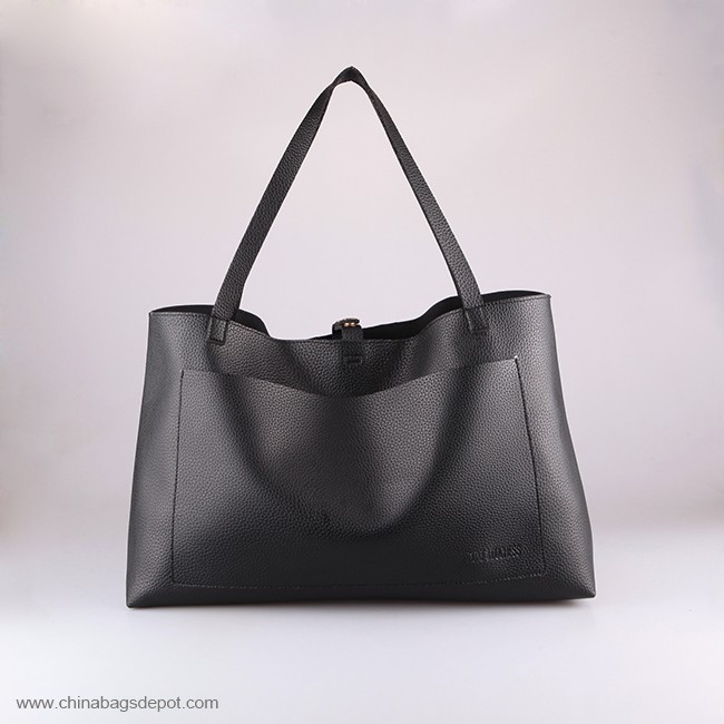 Unisex PU no lining tote handbags