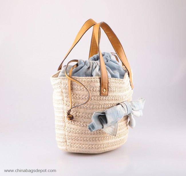  Woven Cotton Cities Bag with Strap