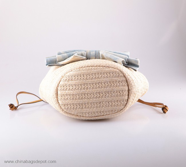  Woven Cotton Cities Bag with Strap