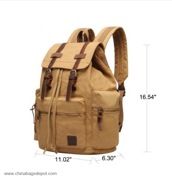 Recyclable canvas rucksack backpack bags