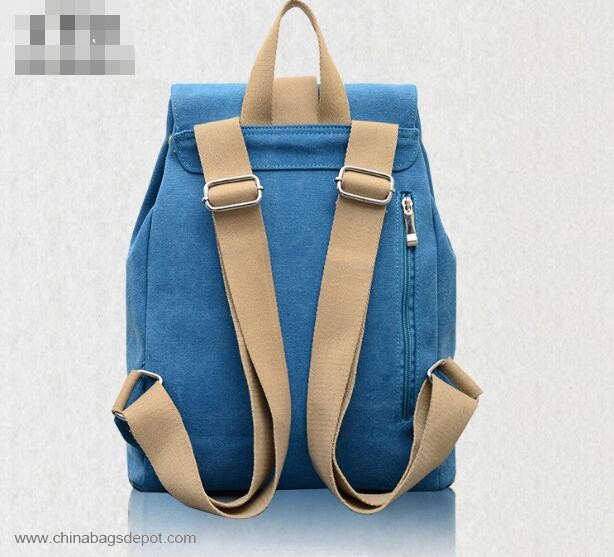 Canvas Leather Backpack 