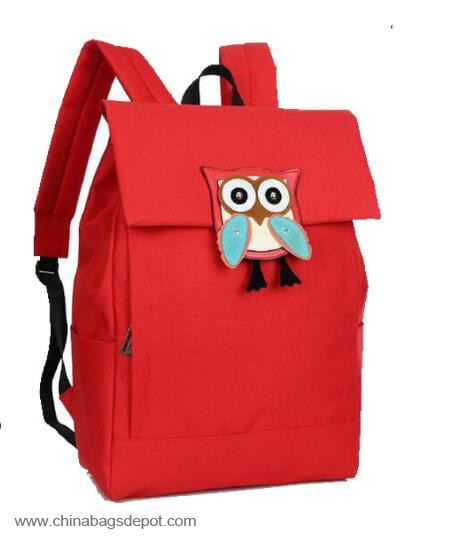 Cute canvas school backpack