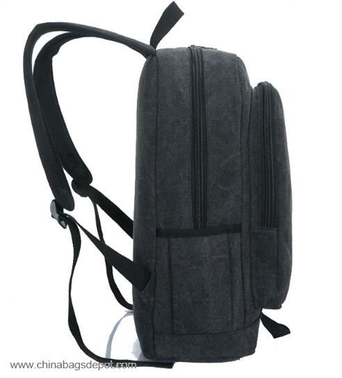 School plain canvas backpack