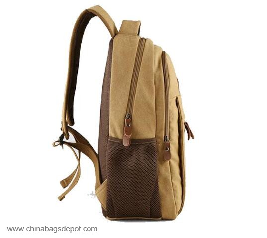 Soft Plain Canvas Shoulder Backpack