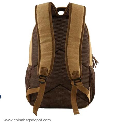 Soft Plain Canvas Shoulder Backpack