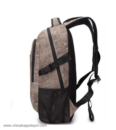 Travelling backpack with printing fabric