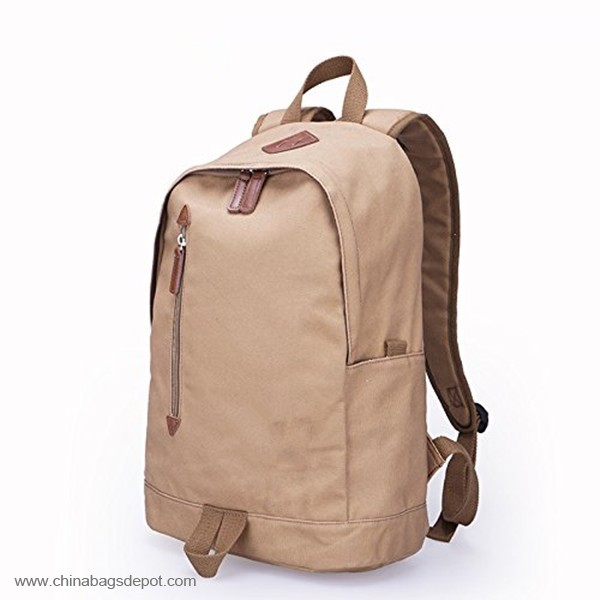 Canvas Sports School Zipper Backpack Bag