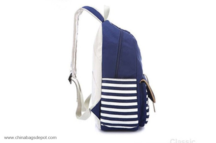 Terbaru Stripe Ransel Canvas Backpack