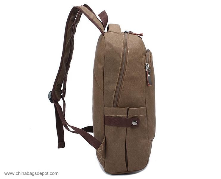 Cotton Canvas Laptop School Backpack