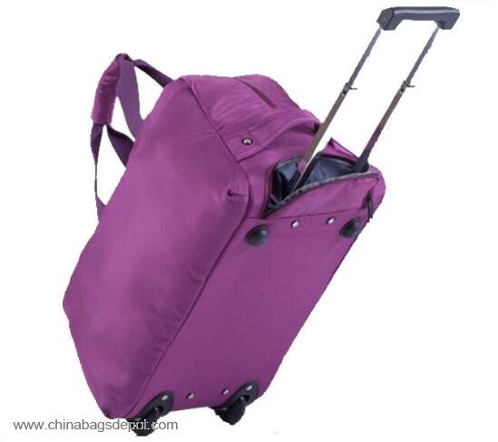  Foldable Purple Trolley Bag For Travel