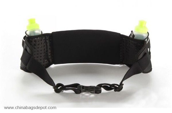 Running belt with 2 bpa free water bottles