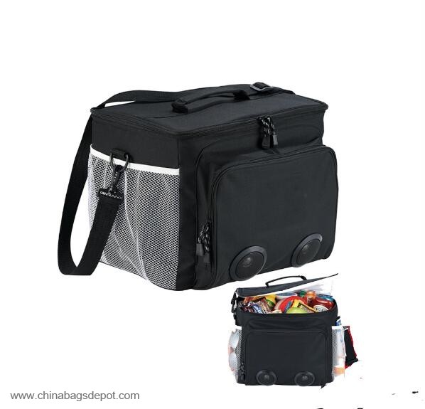 30 cans insulated lunch cooler bag with speaker