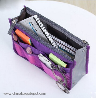 Travel toiletry bag with dual compartments