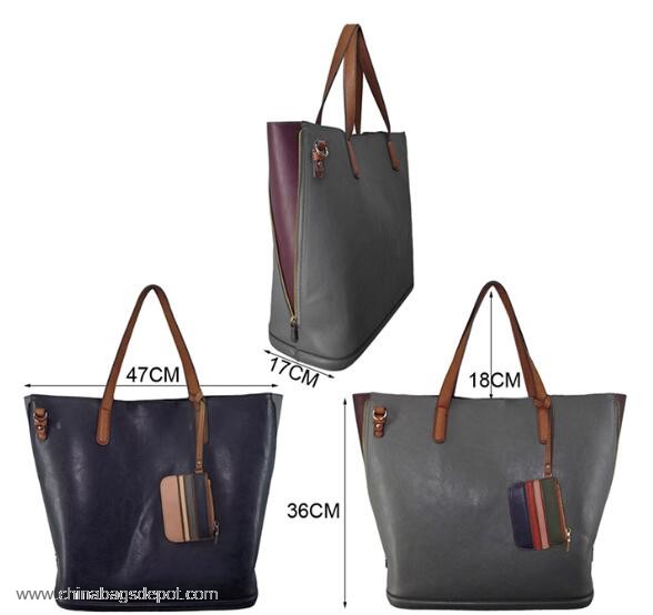 PU Shopping Bag with Pouch