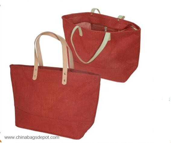 Jute tote shopping bags