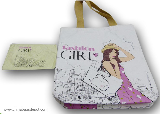 Cartoon tyvek shopping bags