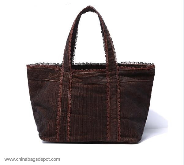 cotton velvet tote bag