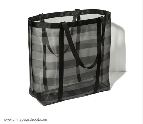 eco-friendly clear satin tote bag