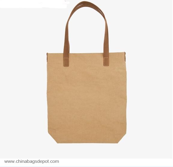  Lavabile kraft stampata trapuntata tote bag 