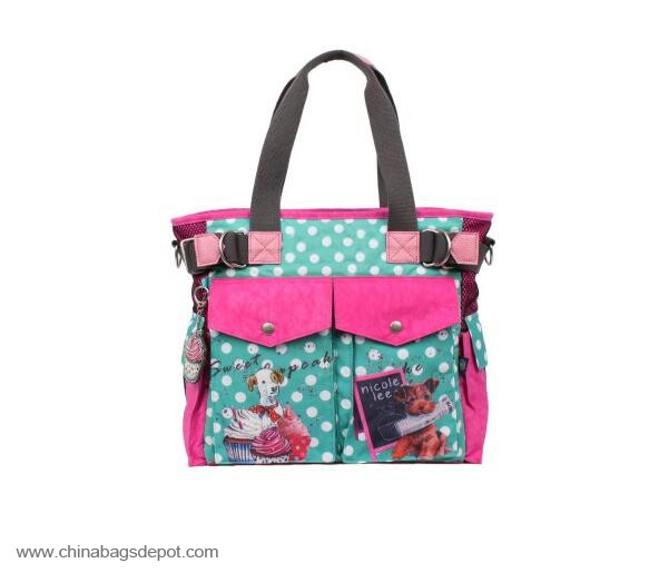 Printed tote handbags