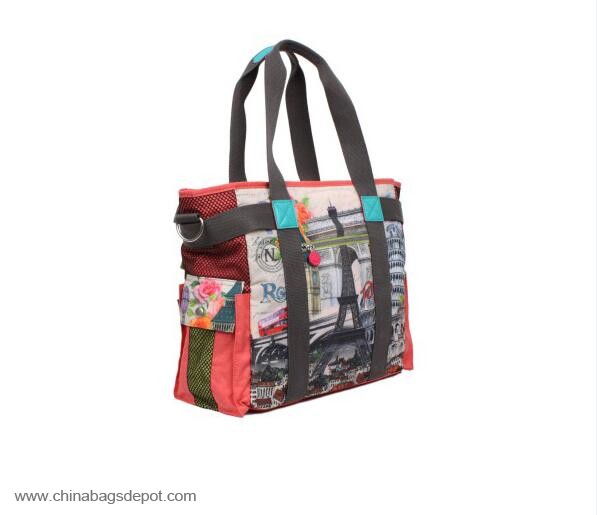 Printed tote handbags