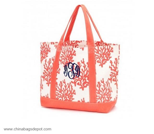 Canvas beach tote bag 