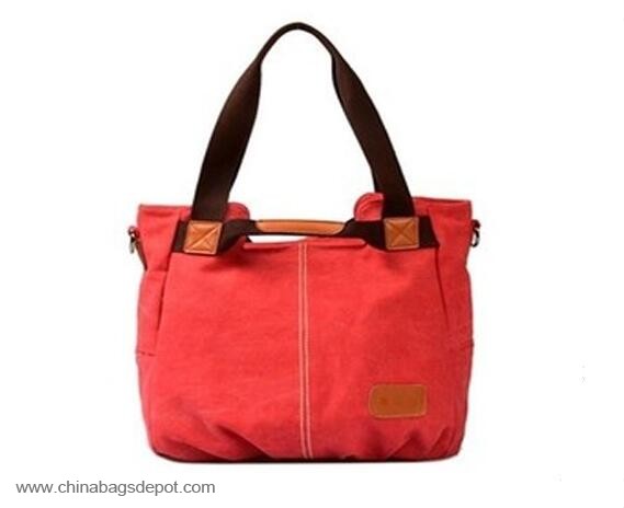 Recycled shopping canvas messenger bag