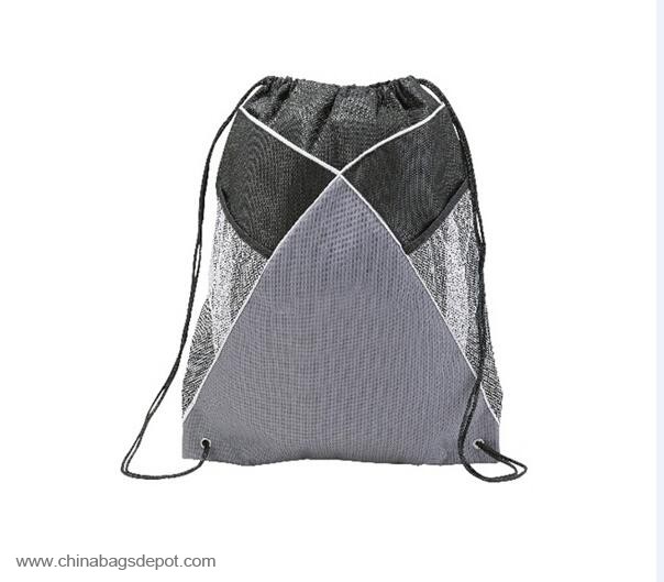 Nylon polyester drawstring gym bag