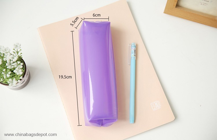 Silicone pencil bags