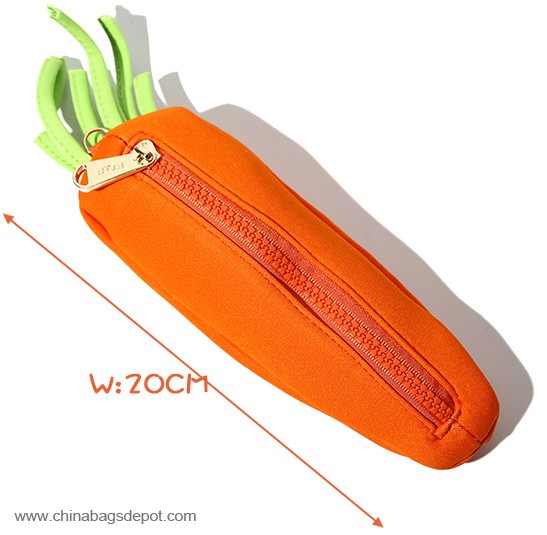 Novelty carrot pencil bag