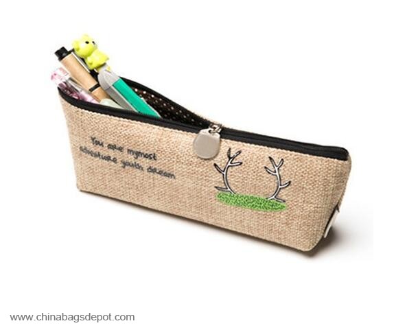 Jute pencil bags