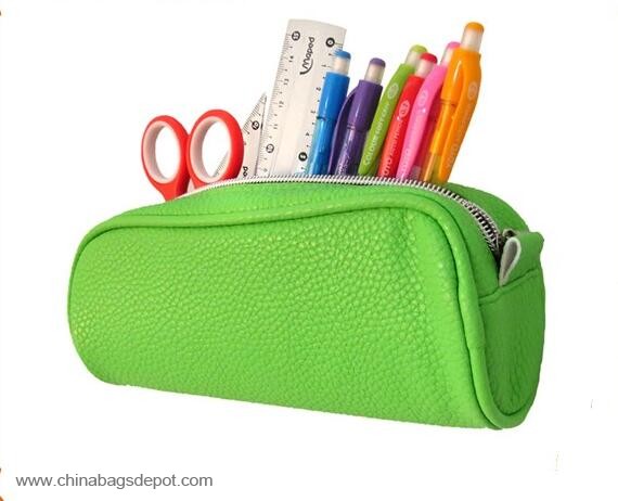 PU green pencil cases