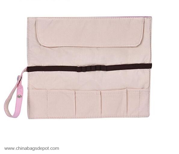 Stripe canvas pencil stand bag