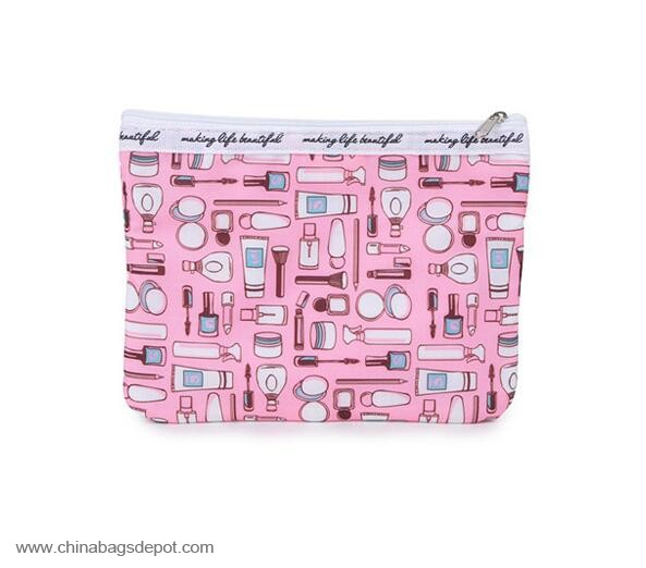 Pink pvc pencil pouch 